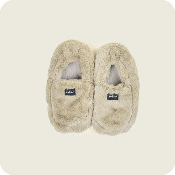 Dusty Blue Fluffy Slippers