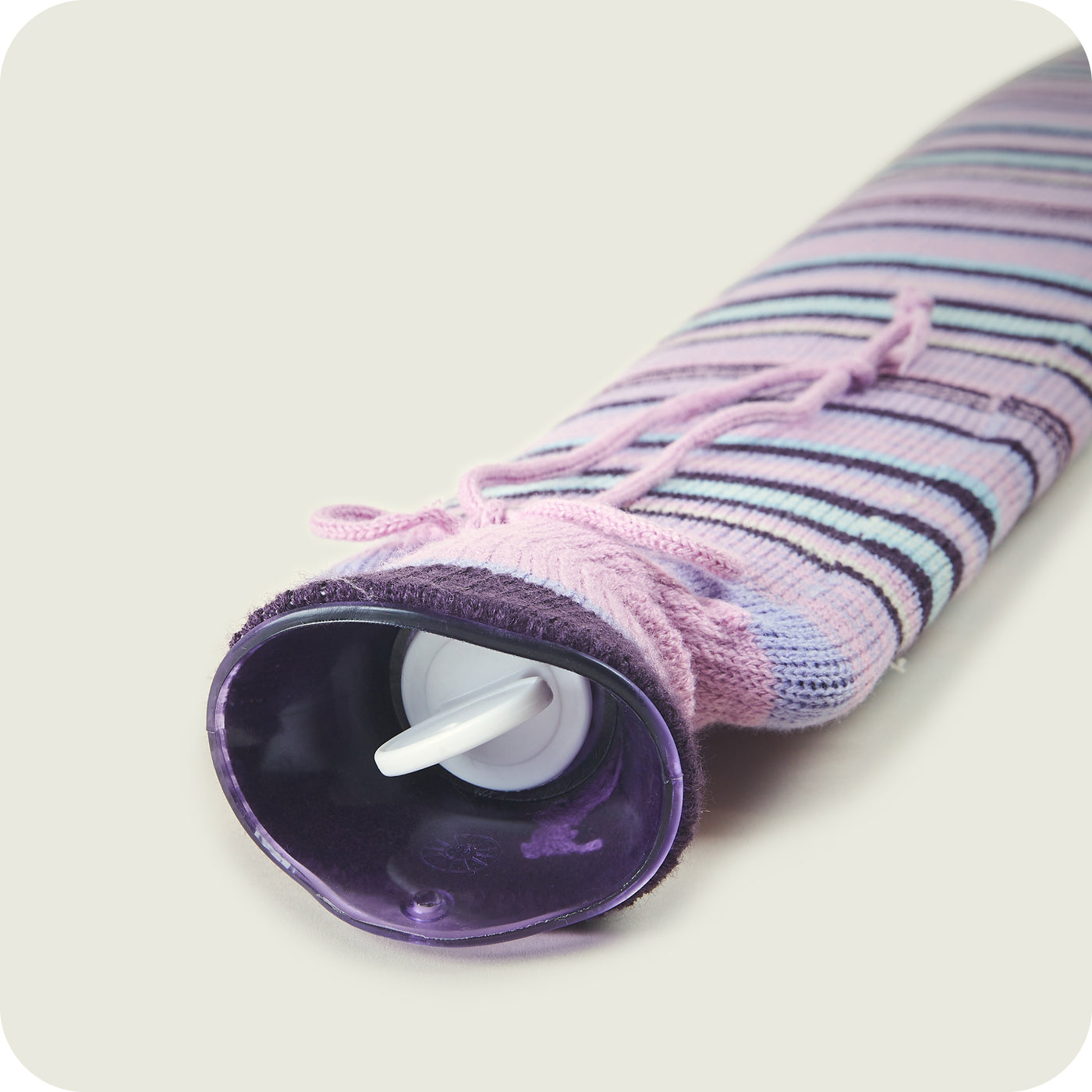 Warmies Long Hot Water Bottle Purple Stripe