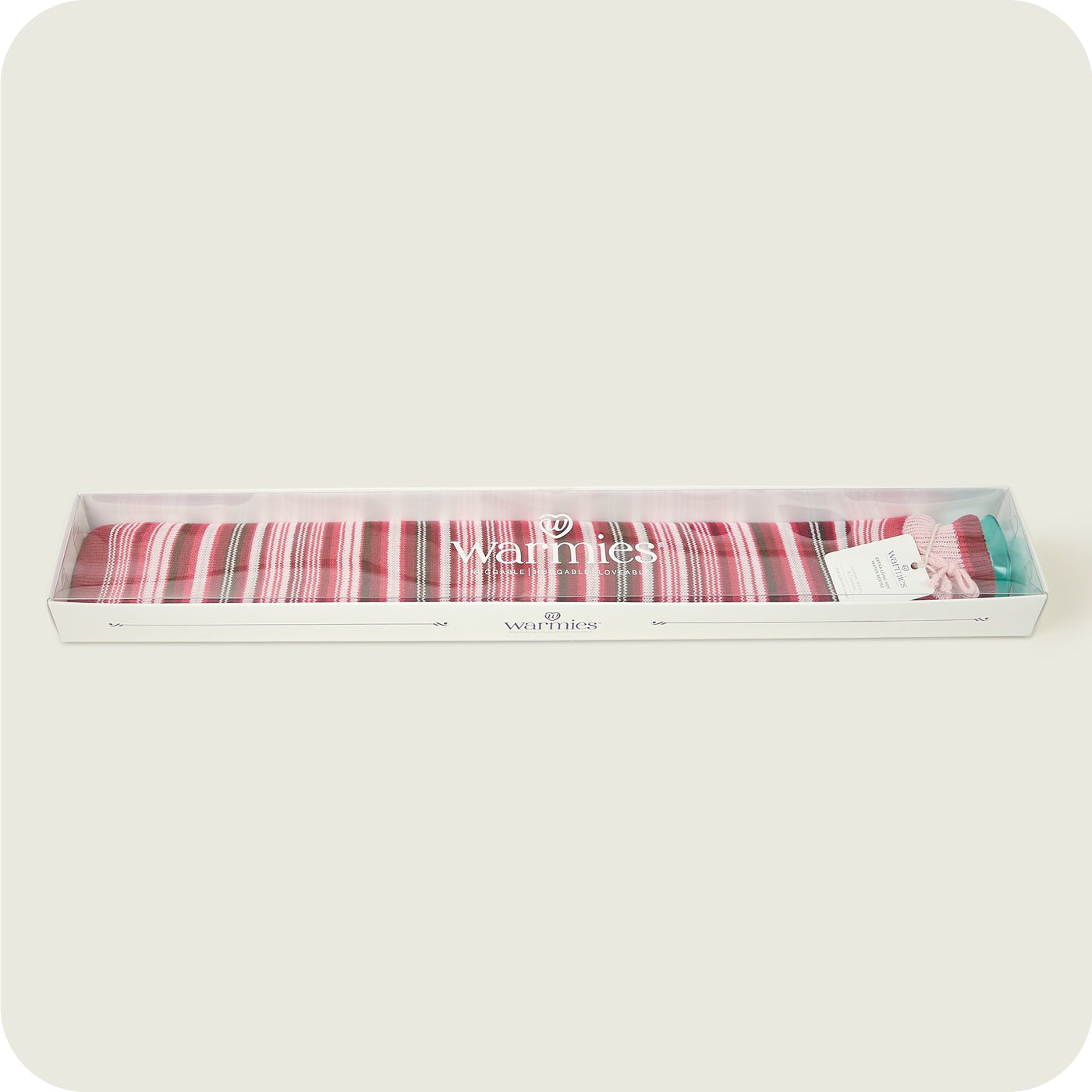 Warmies Long Hot Water Bottle Red Stripe