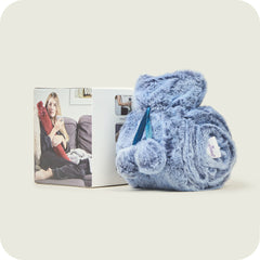 Warmies® Rolled Long Hot Water Bottle Marshmallow Blue Fur