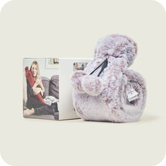 Warmies® Rolled Long Hot Water Bottle Marshmallow Grey Fur