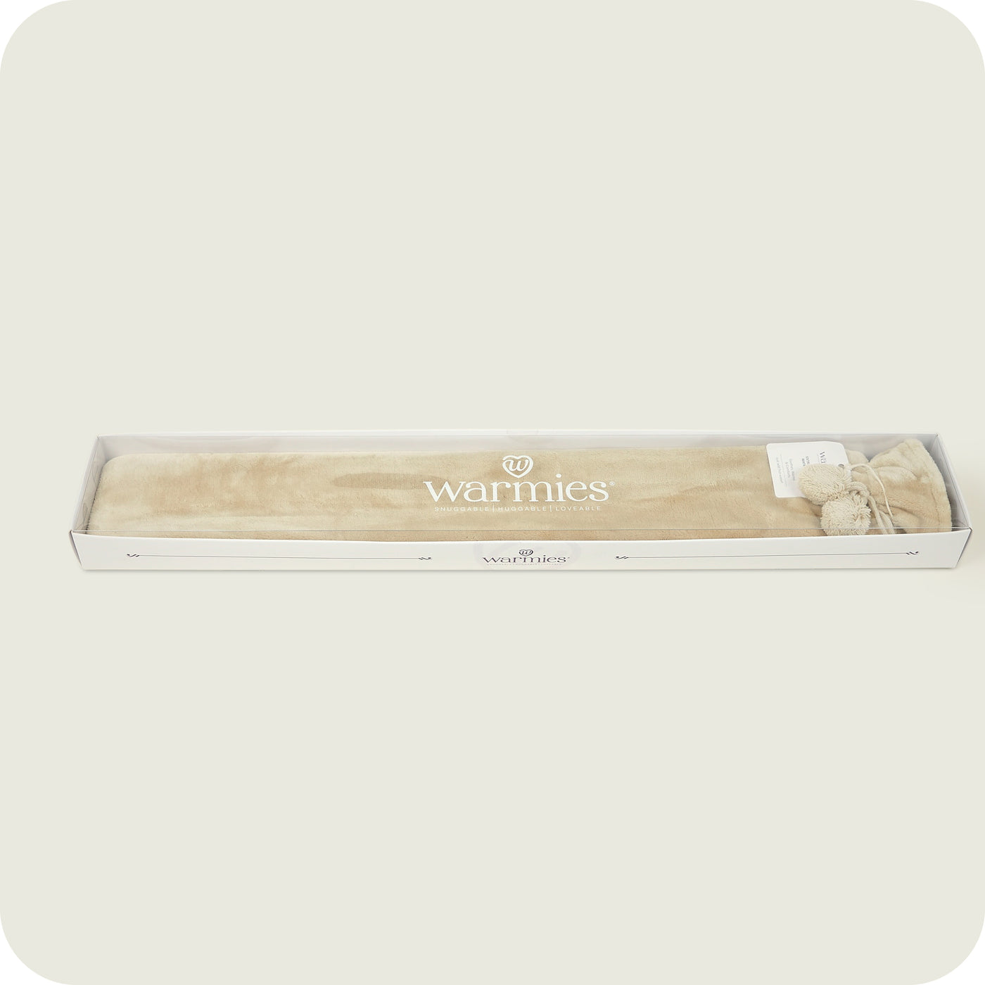 Warmies Long Hot Water Bottle Taupe Fleece